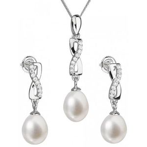 Evolution Group Souprava stříbrných šperků s pravými perlami Pavona 29041.1 (náušnice, řetízek, přívěsek) obraz