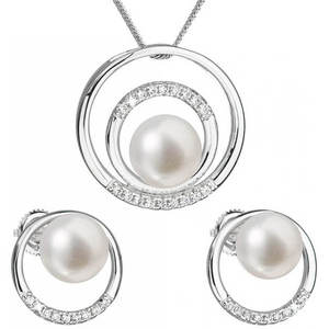 Evolution Group Souprava stříbrných šperků s pravými perlami Pavona 29038.1 (náušnice, řetízek, přívěsek) obraz