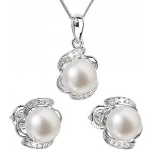 Evolution Group Luxusní stříbrná souprava s pravými perlami Pavona 29017.1 (náušnice, řetízek, přívěsek) obraz