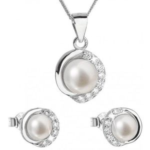 Evolution Group Luxusní stříbrná souprava s pravými perlami Pavona 29022.1 (náušnice, řetízek, přívěsek) obraz