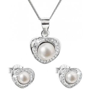 Evolution Group Luxusní stříbrná souprava s pravými perlami Pavona 29025.1 (náušnice, řetízek, přívěsek) obraz