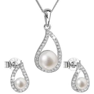 Evolution Group Luxusní stříbrná souprava s pravými perlami Pavona 29027.1 (náušnice, řetízek, přívěsek) obraz