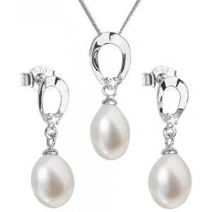 Evolution Group Luxusní stříbrná souprava s pravými perlami Pavona 29029.1 (náušnice, řetízek, přívěsek) obraz