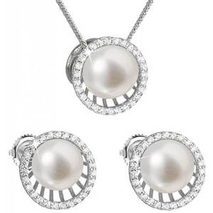 Evolution Group Luxusní stříbrná souprava s pravými perlami Pavona 29034.1 (náušnice, řetízek, přívěsek) obraz
