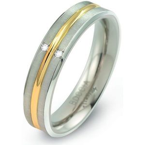 Boccia Titanium Titanový bicolor prsten s brilianty 0144-01 49 mm obraz