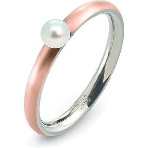 Boccia Titanium Růžově pozlacený titanový prsten s perličkou 0145-03 49 mm obraz