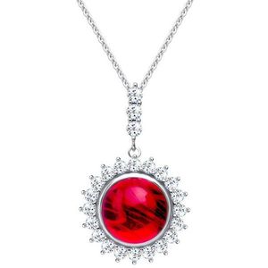 Preciosa Stříbrný náhrdelník Camellia 6106 63 (řetízek, přívěsek) obraz