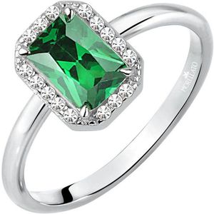 Morellato Třpytivý stříbrný prsten se zeleným kamínkem Tesori SAIW76 52 mm obraz