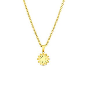 Vuch Krásný pozlacený náhrdelník Květina Riterra Gold obraz