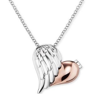 Engelsrufer Stříbrný bicolor náhrdelník Medailonek srdce s křídlem ERN-WITHLOVE-2B obraz