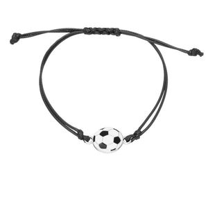 Troli Černý textilní náramek Fotbalový míč obraz