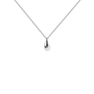 PDPAOLA Minimalistický stříbrný náhrdelník Drop Essentials CO02-497-U (řetízek, přívěsek) obraz