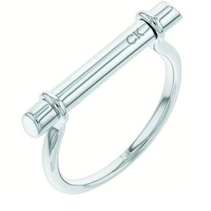 Calvin Klein Minimalistický ocelový prsten Elongated Linear 35000022 56 mm obraz