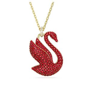 Swarovski Oslnivý pozlacený náhrdelník s Labutí Iconic Swan 5649773 obraz