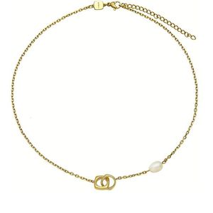 BREIL Půvabný dámský pozlacený náhrdelník s perlou Tetra TJ3495 obraz