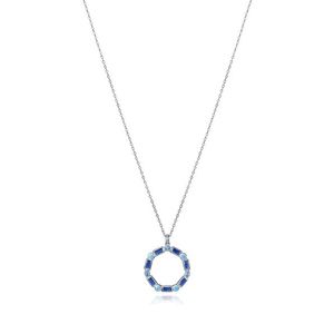 Viceroy Překrásný stříbrný náhrdelník s modrými zirkony Elegant 9121C000-33 obraz