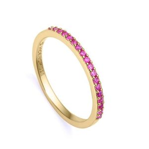 Viceroy Elegantní pozlacený prsten s růžovými zirkony Trend 9118A012 52 mm obraz