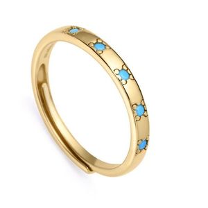Viceroy Stylový pozlacený prsten s modrými zirkony Trend 9119A01 53 mm obraz