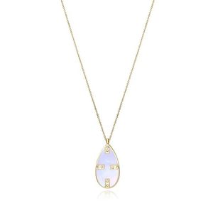 Viceroy Pozlacený náhrdelník s perletí a zirkony Chic 14096C01012 obraz