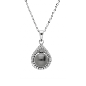 Brilio Silver Překrásný stříbrný náhrdelník s pravou tahitskou perlou TA/MP05320A (řetízek, přívěsek) obraz