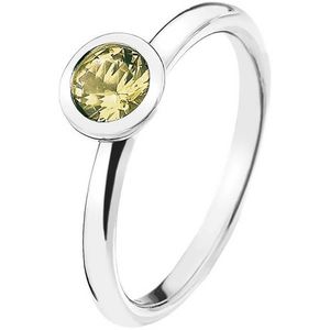 Hot Diamonds Stříbrný prsten Emozioni Scintilla Peridot Nature ER019 51 mm obraz