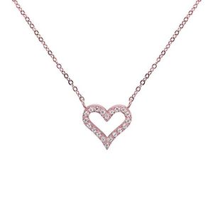 Vuch Romantický ocelový náhrdelník s krystaly Rose Gold Stipe obraz