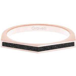 Gravelli Ocelový prsten s betonem Two Side bronzová/antracitová GJRWRGA122 50 mm obraz