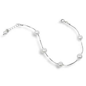 JwL Luxury Pearls Jemný náramek z pravých bílých perel JL0173 obraz