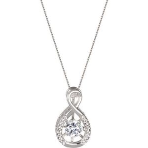 Preciosa Stříbrný náhrdelník s krystaly Precision 5186 00 (řetízek, přívěsek) obraz