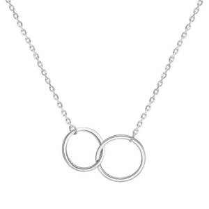 Beneto Stříbrný náhrdelník s kruhy AGS1132/47 obraz