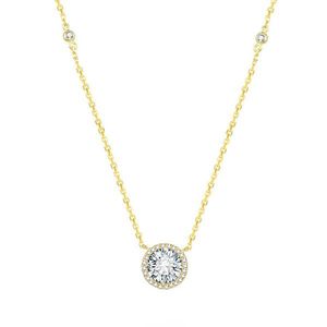 Beneto Pozlacený stříbrný náhrdelník s krystaly AGS1135/47-GOLD obraz
