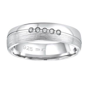 Silvego Snubní stříbrný prsten Presley pro ženy QRZLP012W 47 mm obraz