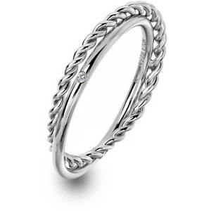 Hot Diamonds Luxusní stříbrný prsten s pravým diamantem Jasmine DR210 51 mm obraz