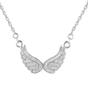 Beneto Stříbrný náhrdelník s křídly AGS194/47 obraz