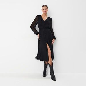 Mohito - Černé midi šaty - Černý obraz