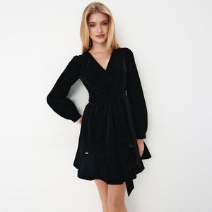 Mohito - Velurové mini šaty - Černý obraz