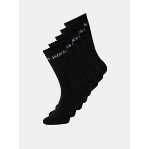 Sada pěti párů černých ponožek Jack & Jones obraz