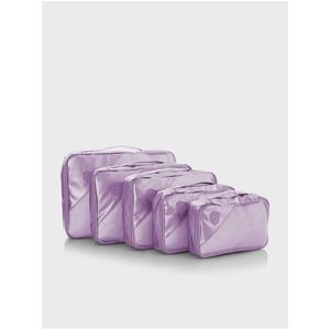 Sada pěti cestovních taštiček ve světle fialové barvě Heys Metallic Packing Cube 5pc obraz