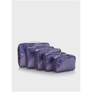 Sada pěti cestovních taštiček v tmavě modré barvě Heys Metallic Packing Cube 5pc obraz