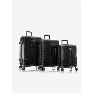 Sada tří vzorovaných cestovních kufrů v černé barvě Heys Black Leopard S, M, L obraz