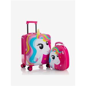 Tmavě růžový holčičí kufr a batoh Heys Super Tots Unicorn obraz