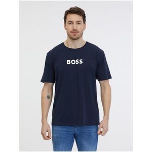 Tmavě modré pánské tričko BOSS obraz