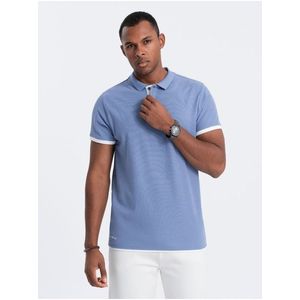 Světle modré pánské polo tričko Ombre Clothing obraz