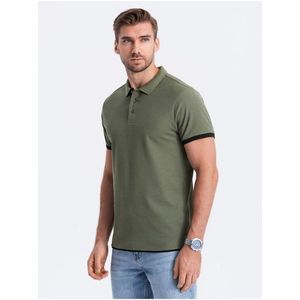 Zelené pánské polo tričko Ombre Clothing obraz