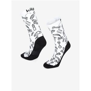 Černo-bílé unisex sportovní ponožky Kilpi FINISHER obraz