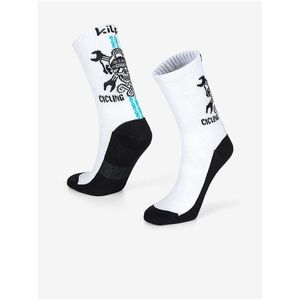 Černo-bílé unisex sportovní ponožky Kilpi Spurt obraz