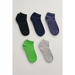 PONOŽKY GANT TONAL LOGO SNEAKER SOCKS 5-PACK zelená 40/42 obraz