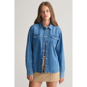 KOŠILE GANT RELAXED LS DENIM SHIRT modrá 158/164 obraz