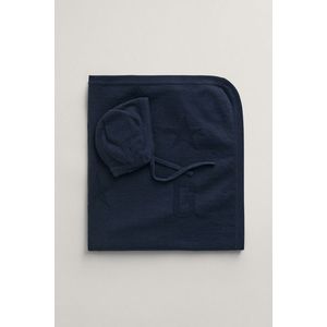 SET ČEPICE A DEKA GANT BLANKET BEANIE GIFT SET EVENING BLUE obraz