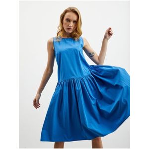 Modré dámské šaty s volánem ZOOT.lab Urbana obraz